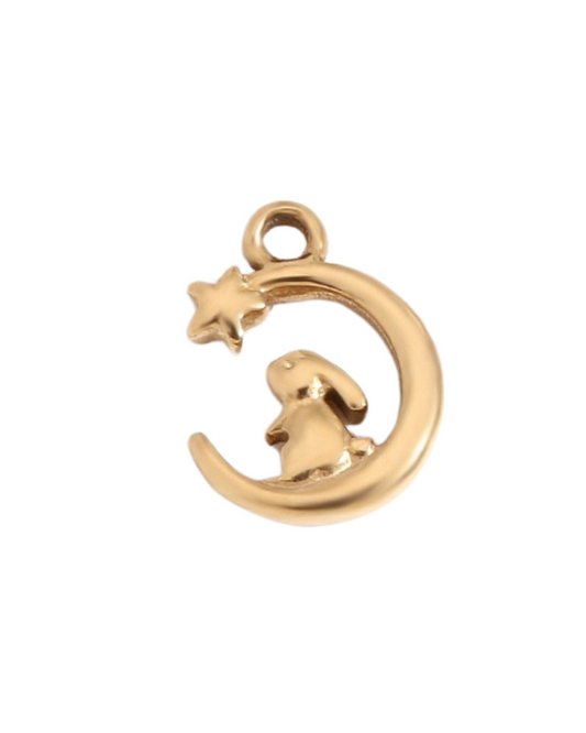 Gold Rabbit & Moon Gem