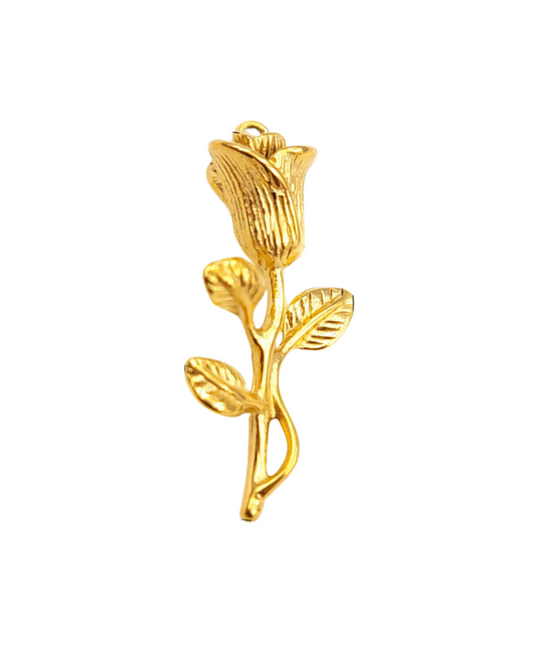 Gold Rose Charm